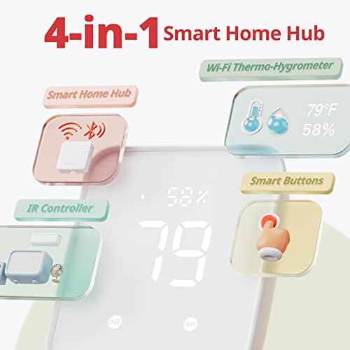 SwitchBot Hub 2: WiFi Thermometer, Hygrometer, Remote Control, Light Sensor