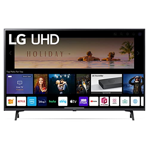 LG UQ75 43” 4K TV, Black
