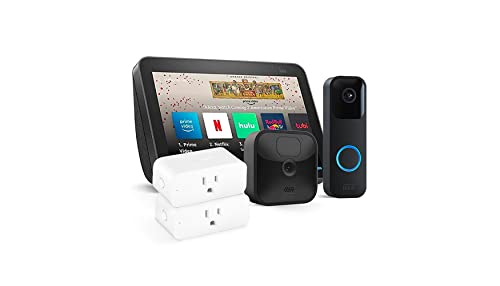 Echo Show 8 Bundle with Video Doorbell & Plugs