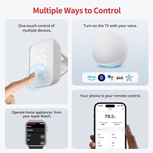 SwitchBot Hub 2: WiFi Thermometer, Hygrometer, Remote Control, Light Sensor