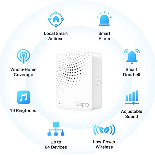 TP-Link Tapo Smart Hub with Built-in Chime, 64 Device Compatibility
