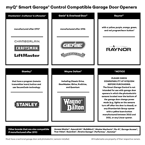 Wireless Chamberlain Smart Garage Control: myQ-G0401-ES, White