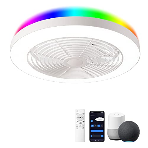 Smart Bladeless Ceiling Fan with Alexa Control