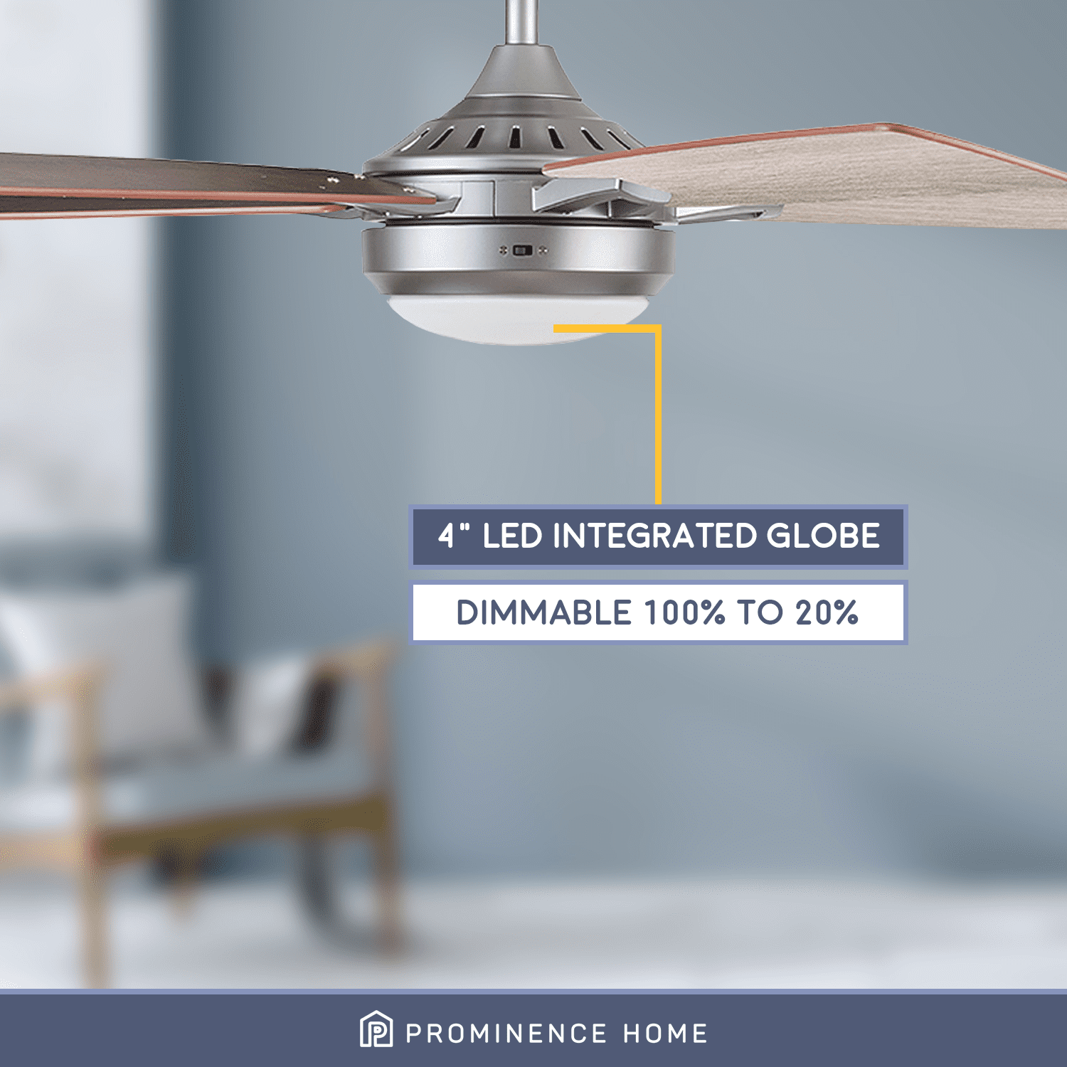 Smart 52" Ceiling Fan with Light & Remote