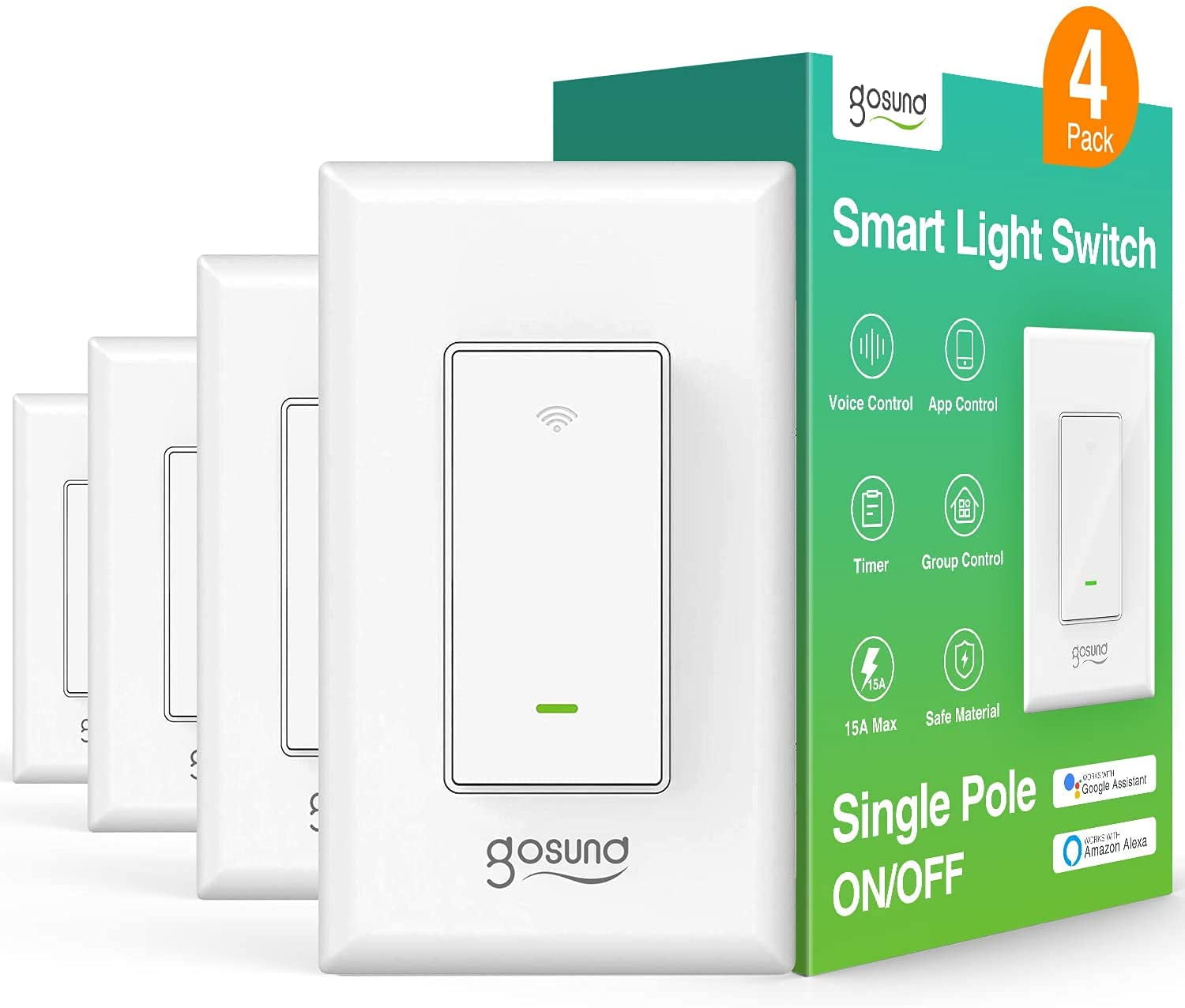 Gosund White WiFi Smart Light Switch