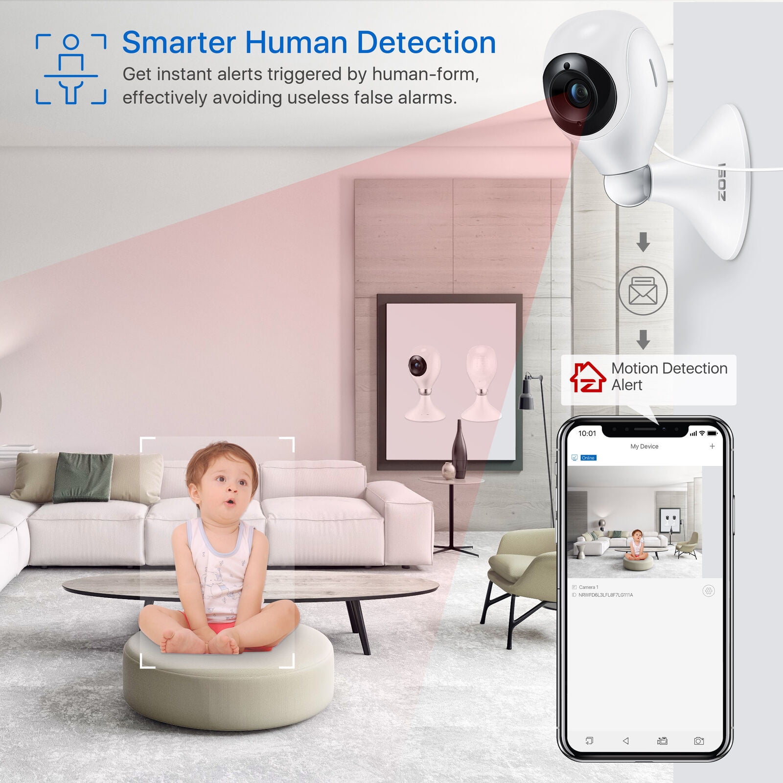 WiFi Security Camera with Night Vision & Audio