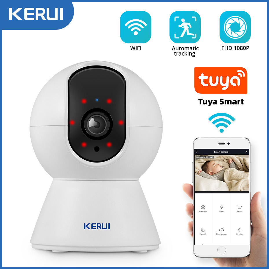 Smart WiFi Indoor Security Camera with Tracking