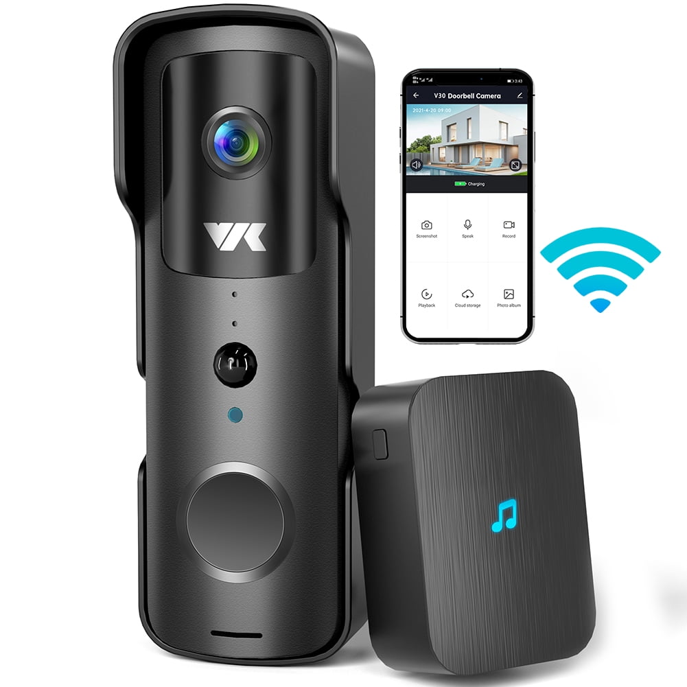 Wireless Video Doorbell with 1080P Camera & Chime