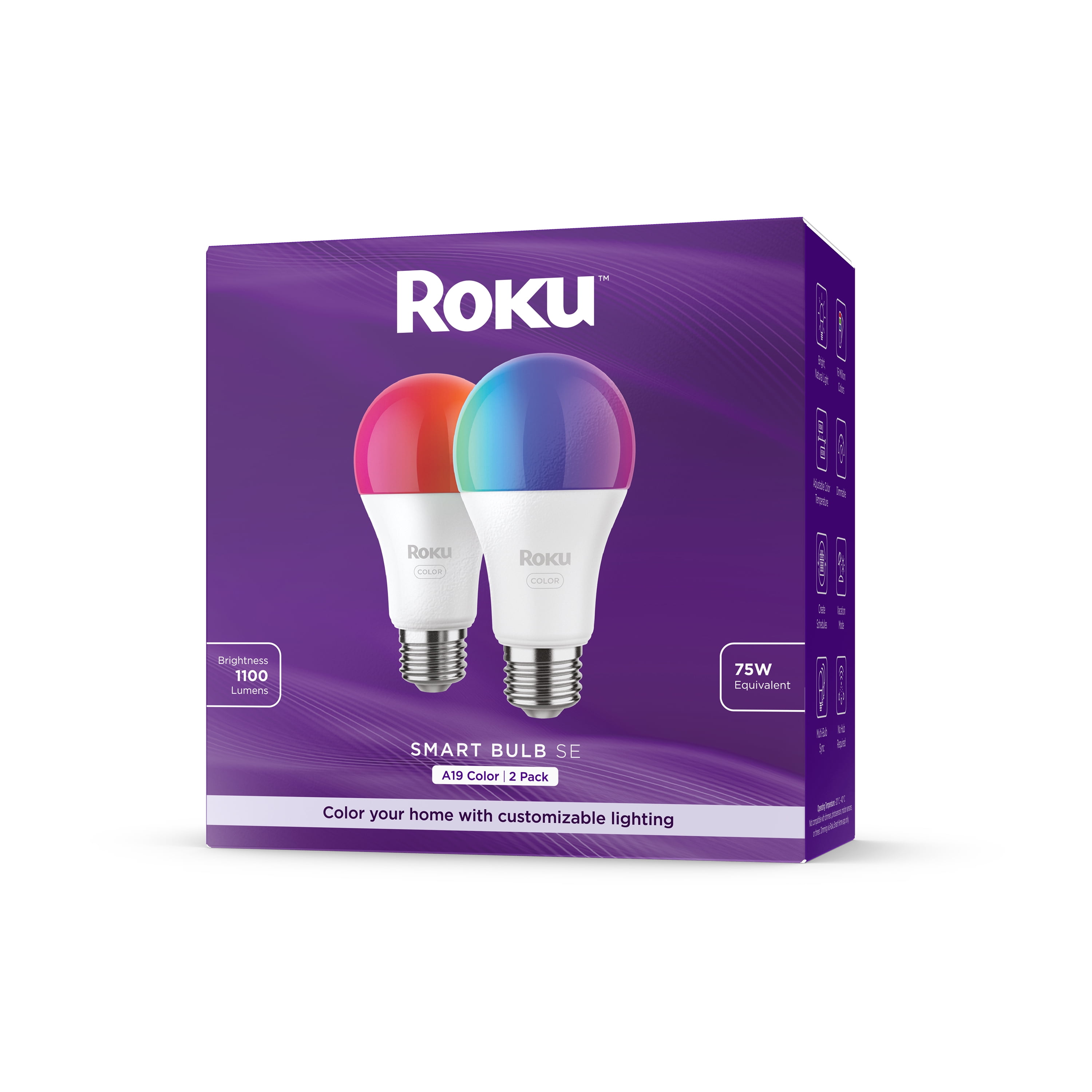 Roku Smart Bulb SE (Color) 2-Pack - 12W