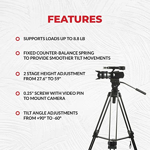 Professional-grade Magnus tripod system with fluid head