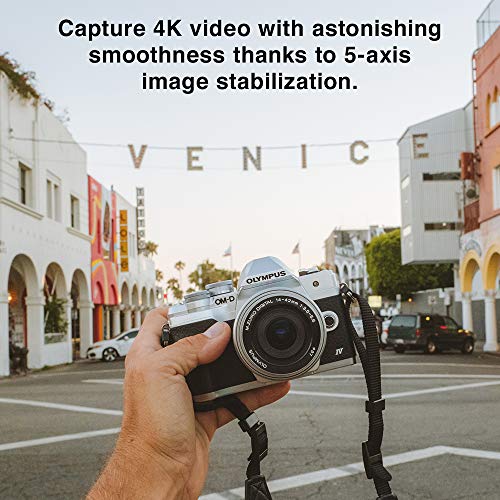 OM SYSTEM E-M10 Mark IV Silver Camera Kit