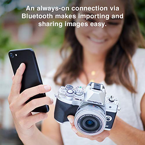 OM SYSTEM E-M10 Mark IV Silver Camera Kit