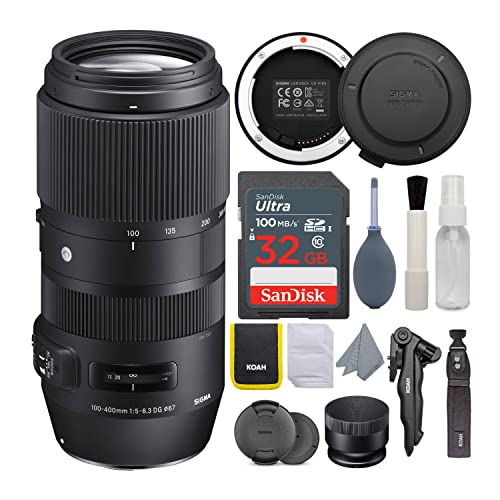 Sigma 100-400mm f/5-6.3 Contemporary Lens Bundle for Canon