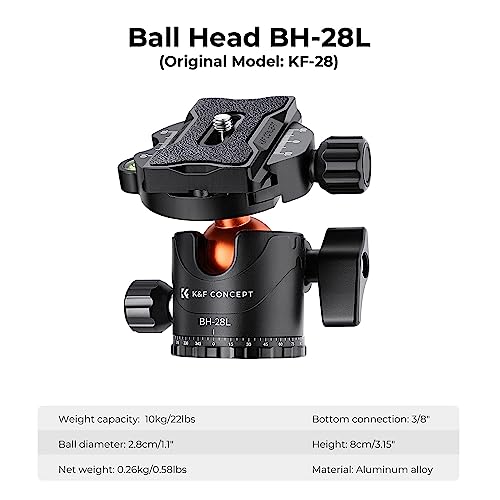 K&F Concept 90" Camera Tripod with Ball Head