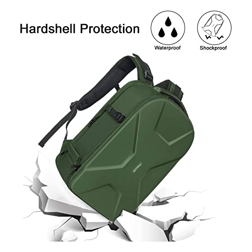 MOSISO Camera Backpack: Waterproof Hardshell DSLR Bag, Army Green