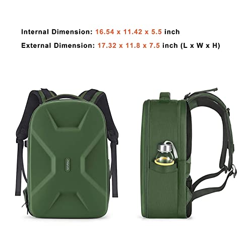 MOSISO Camera Backpack: Waterproof Hardshell DSLR Bag, Army Green