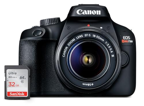 Canon EOS Rebel T100 DSLR Camera with EF-S 18-55mm Lens