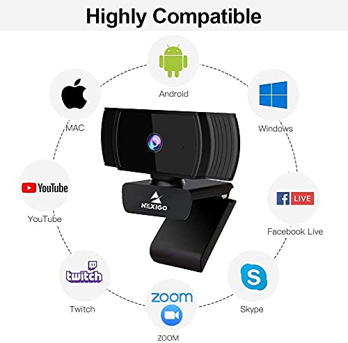 NexiGo N930AF Autofocus Webcam with Microphone - 1080p