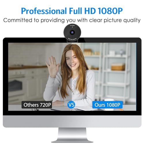 EMEET 1080P Webcam with Mic & Privacy Cover