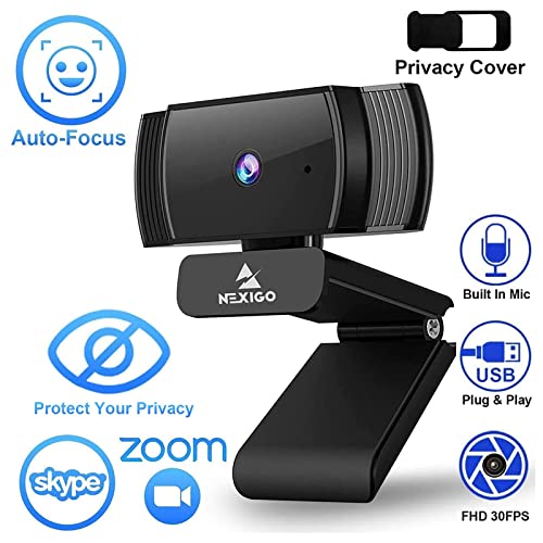 NexiGo N930AF Autofocus Webcam with Microphone - 1080p