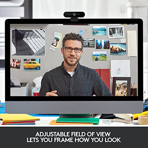 Logitech Brio 4K Webcam for Video Calling, Noise-Canceling