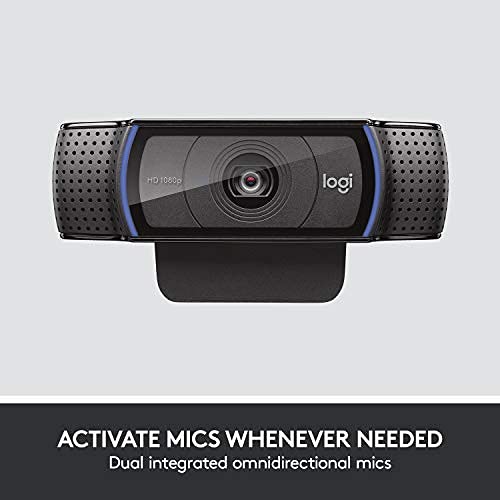 Logitech C920e HD Webcam + Litra Glow LED Light