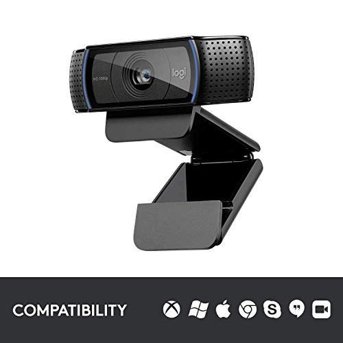 Logitech C920x HD Pro Webcam, Full HD 1080p