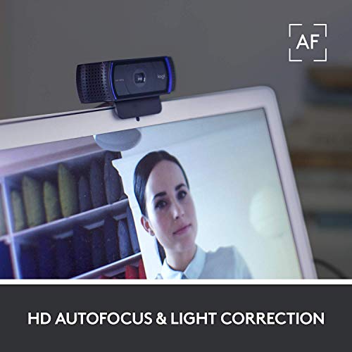 Logitech C920x HD Pro Webcam, Full HD 1080p