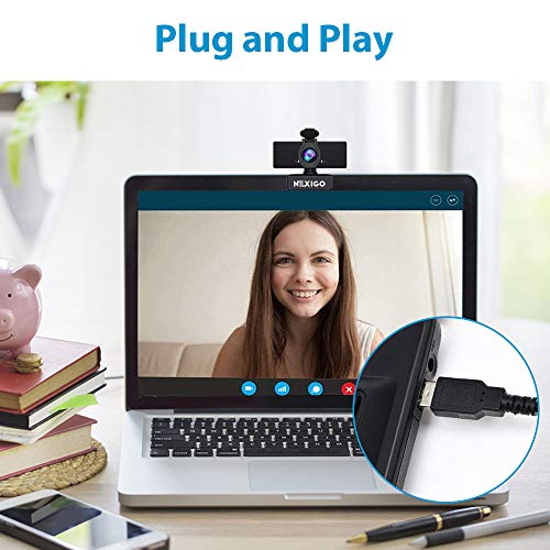 NexiGo N60 1080P Webcam with Microphone & Zoom