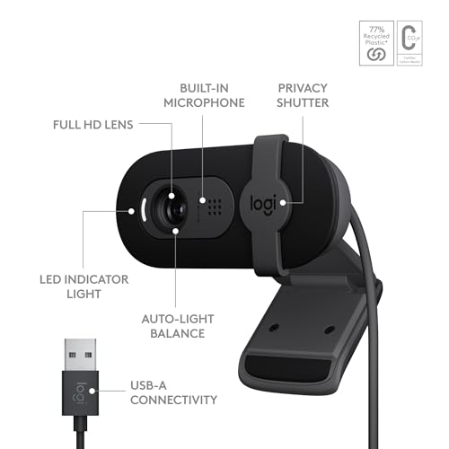 Logitech Brio 101 Full HD Webcam for Streaming