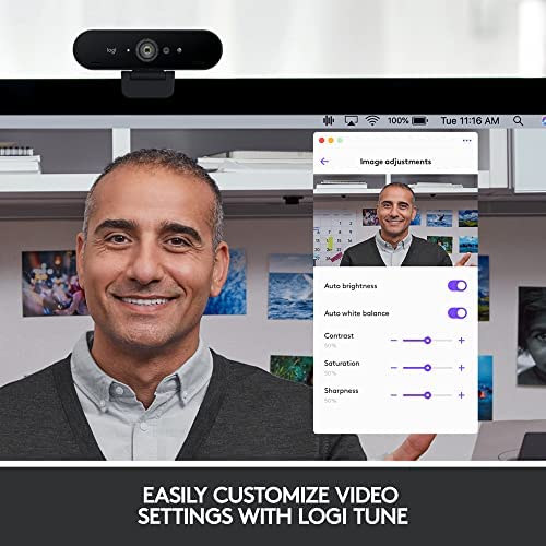 Logitech Brio 4K Webcam, Ultra HD Video Calling