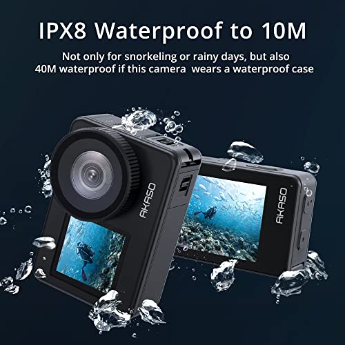 AKASO Brave 7 Action Camera 4K30, 20MP Bundle