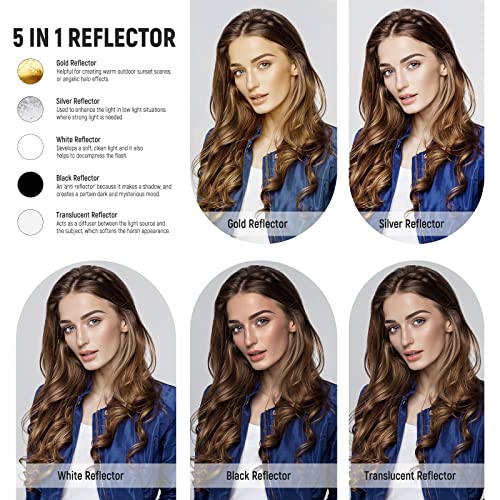 Neewer 32" 5-in-1 Light Reflector Kit with Stand