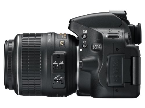 Nikon D5100 Digital SLR Camera & Lens Black