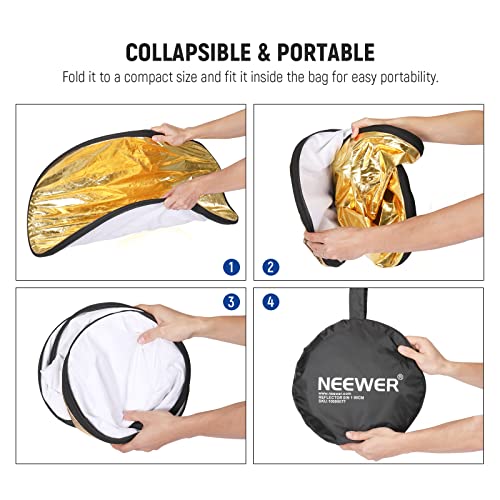 Neewer 32" 5-in-1 Light Reflector Kit with Stand