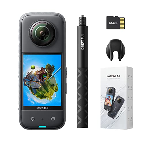 Insta360 X3 Waterproof 360 Action Camera Set with AI Editing