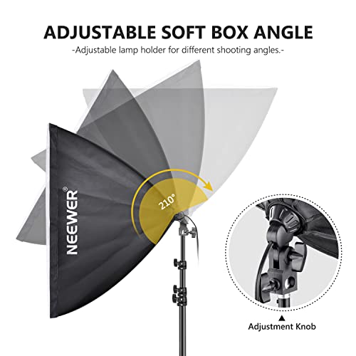 Neewer Softbox Lighting Kit with UL Certified Bulbs
