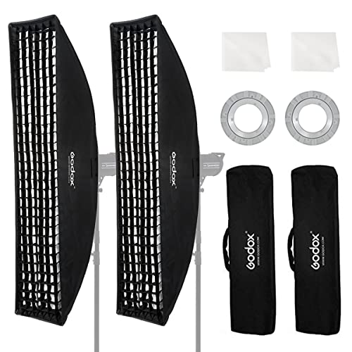 Godox Bowens Mount Strip Softbox Set for Studio Portrait
