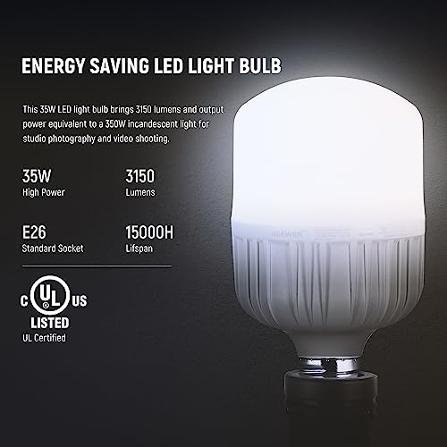 Neewer Softbox Lighting Kit with UL Certified Bulbs