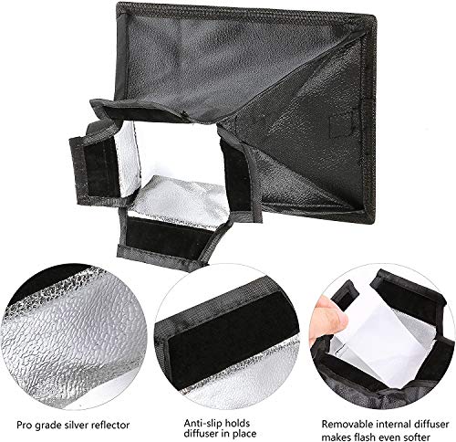 Flash Diffuser Light Softbox - [2 Pack] Octagon & Rectangle Softbox