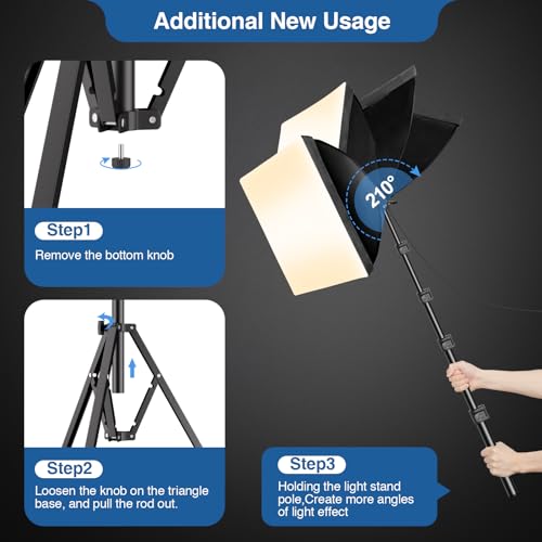 Professional Softbox Lighting Kit with LED Bulbs & Tripod