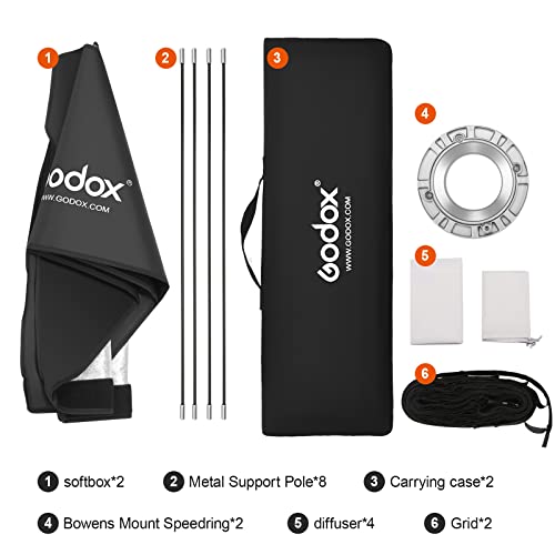 Godox 35 x 160 cm Strip Softbox Kit