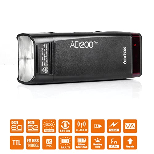 GODOX AD200 Pro 200Ws Flash Strobe with 2.4G
