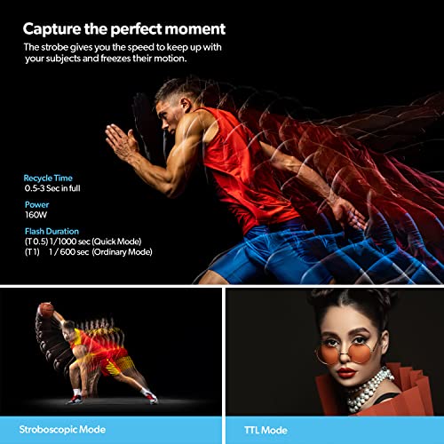 LimoStudio 160W Photo Monolight Flash for Studio Photography