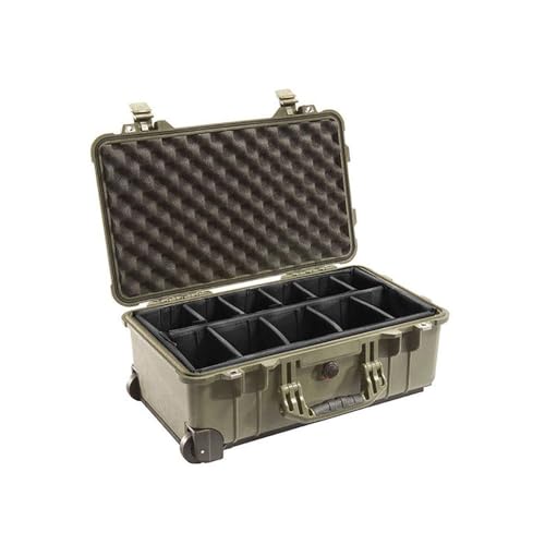 Pelican 1510 Case with Padded Dividers, Olive Green