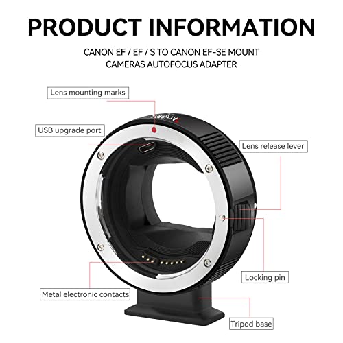 7artisans EF-SE Lens Adapter for Canon EF Lens, Sony E-Mount Cameras