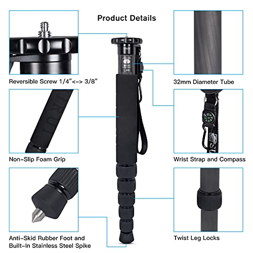 SIRUI P-326 Carbon Fiber Monopod for Photographers