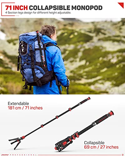 IFOOTAGE Cobra 3 Carbon Fiber Monopod with Feet