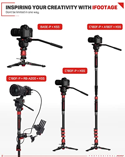 IFOOTAGE Cobra 3 Carbon Fiber Monopod with Feet