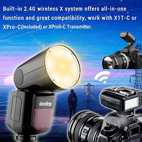 Godox V1-C TTL Flash + XPro-C Trigger Bundle